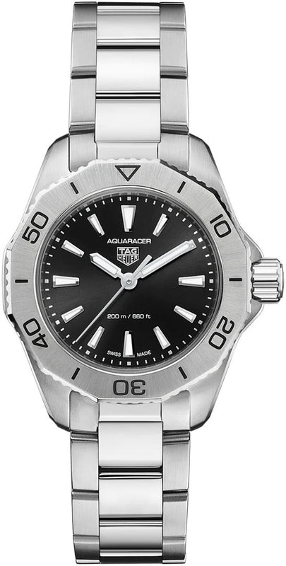 Tag Heuer Aquaracer Professional 200 Quartz Black Dial Silver Steel Strap Watch for Women - WBP1410.BA0622 Buy Now By Tag Heuer