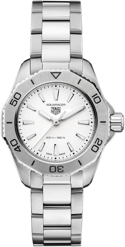 Tag Heuer Aquaracer Professional 200 Quartz White Dial Silver Steel Strap Watch for Women - WBP1411.BA0622 Buy Now By Tag Heuer