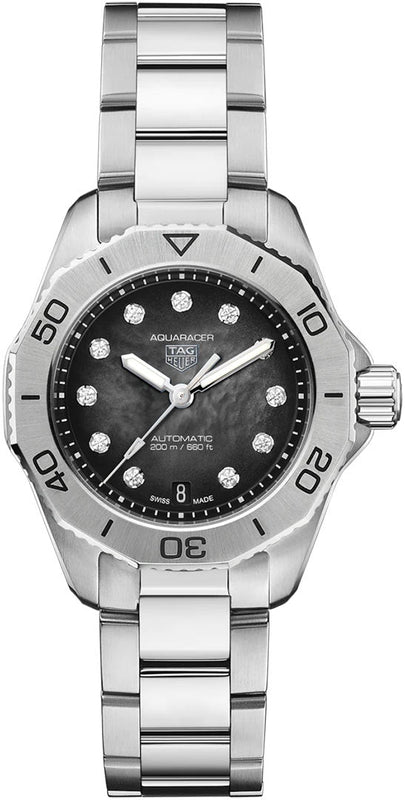 Tag Heuer Aquaracer Professional 200 Automatic Black Dial Silver Steel Strap Watch for Men - WBP2410.BA0622 Buy Now By Tag Heuer