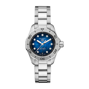 Tag Heuer Aquaracer Professional 200 Automatic Diamond Blue Dial Silver Steel Strap Watch for Women - WBP2411.BA0622 Buy Now By Tag Heuer