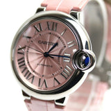 Cartier Ballon Bleu De Cartier Pink Dial Pink Leather Strap Watch for Women - WSBB0007 Buy Now By Cartier
