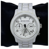 Michael Kors Runway White Ceramic Dial White Steel Strap Watch for Women - MK5161 Buy Now By Michael Kors