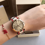 Burberry The City Champagne Dial Leather Strap Watch for Women - BU9139 Buy Now By Burberry