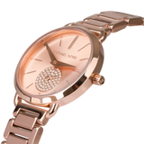 Michael Kors Portia Analog Quartz Rose Gold Dial Rose Gold Steel Strap Watch For Women - MK3839 Buy Now By Michael Kors