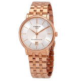 Tissot T Classic Carson Premium Automatic White Dial Rose Gold Steel Strap Watch for Men - T122.407.33.031.00 Buy Now By Tissot