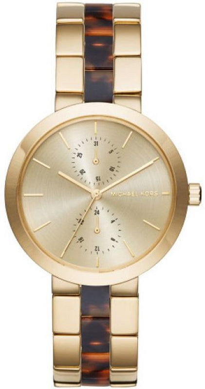 Michael Kors Garner Multifunction Gold Dial Two Tone Steel Strap Watch For Women - MK6471 Buy Now By Michael Kors