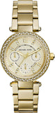 Michael Kors Parker White Dial Gold Steel Strap Watch for Women - MK6056 Buy Now By Michael Kors