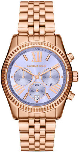 Michael Kors Lexington Purple Dial Rose Gold Steel Strap Watch For Women - MK6207 Buy Now By Michael Kors