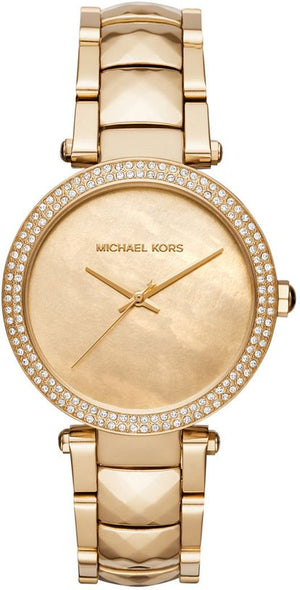 Michael Kors Parker Gold Mother of Pearl Dial Gold Steel Strap Watch for Women - MK6425 Buy Now By Michael Kors