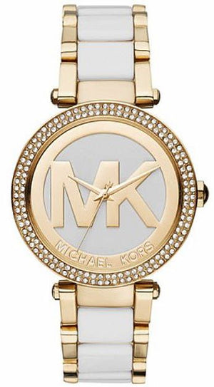 Michael Kors Parker White Dial Two Tone Steel Strap Watch for Women - MK6313 Buy Now By Michael Kors