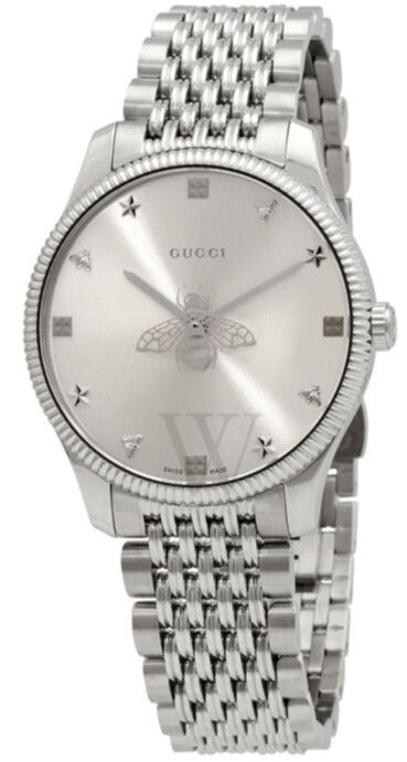 Gucci G Timeless Quartz Silver Dial Silver Steel Strap Watch For Women - YA1264153 Buy Now By Gucci