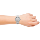 Michael Kors Parker Mother of Pearl Silver Steel Strap Watch for Women - MK6424 Buy Now By Michael Kors