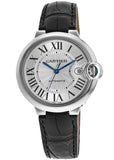 Cartier Ballon Bleu De Cartier Silver Dial Black Leather Strap Watch for Women - WSBB0028 Buy Now By Cartier