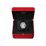 Cartier Ballon Bleu De Cartier Silver Dial Black Leather Strap Watch for Women - WSBB0034 Buy Now By Cartier