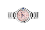 Cartier Ballon Bleu de Cartier Pink Dial Silver Steel Strap Watch for Women - WSBB0046 Buy Now By Cartier