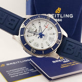 Breitling Superocean II Automatic 42mm White Dial Blue Rubber Strap Watch for Men - A17366D81A1S2 Buy Now By Breitling