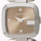 Gucci G Gucci Brown Dial Silver Steel Strap Watch For Women - YA125503 Buy Now By Gucci