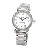 Coach Madison White Dial Silver Steel Strap Watch for Women - 14502396 Buy Now By Coach