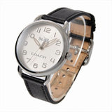 Coach Delancey White Dial Black Leather Strap Watch for Women - 14502714 Buy Now By Coach