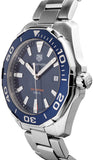 Tag Heuer Aquaracer Blue Dial Silver Steel Strap Watch for Men - WAY101C.BA0746 Buy Now By Tag Heuer