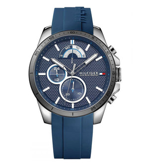 Tommy Hilfiger Decker Quartz Blue Dial Blue Rubber Strap Watch for Men - 1791350 Buy Now By Tommy Hilfiger