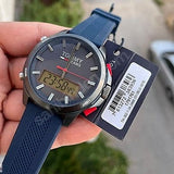 Tommy Hilfiger Digital Analog Blue Dial Blue Rubber Strap Watch For Men - 1791761 Buy Now By Tommy Hilfiger