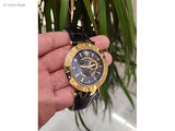 Versace V-Race Quartz Black Dial Black Leather Strap Watch For Men - VEBV00119 Buy Now By Versace