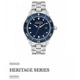 Movado Heritage Calendoplan Blue Dial Silver Steel Strap Watch For Men - 3650094 Buy Now By Movado