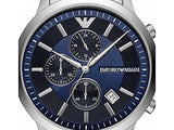 Emporio Armani Renato Chronograph Blue Dial Silver Steel Strap Watch For Men - AR11164 Buy Now By Emporio Armani