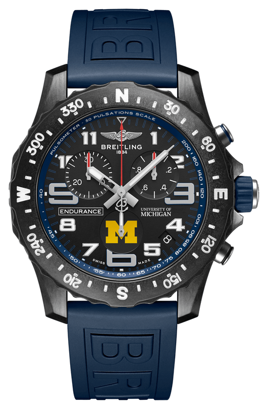 Breitling Endurance Pro University Black Dial Blue Rubber Strap Watch for Men - X823101C1B1S1 Buy Now By Breitling