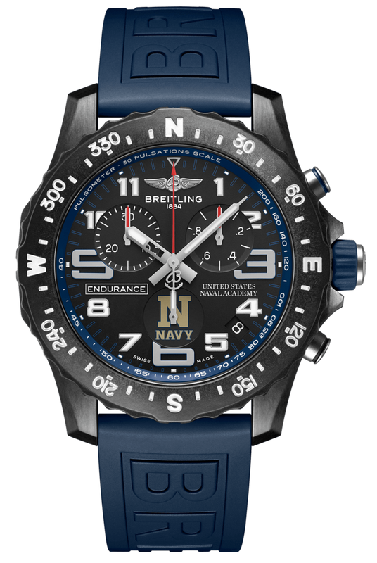 Breitling Endurance Pro United States Naval Academy Black Dial Blue Rubber Strap Watch for Men - X823103C1B1S1 Buy Now By Breitling