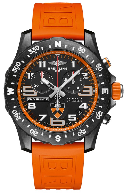 Breitling Endurance Pro Princeton University Edition Black Dial Orange Rubber Strap Watch for Men - X823104C1B1S1 Buy Now By Breitling