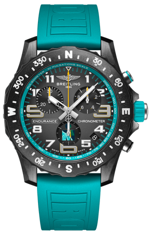 Breitling Endurance Pro Ironman 70.3 World Championship Grey Dial Turquoise Rubber Strap Watch for Men - X823105C1M1S1 Buy Now By Breitling