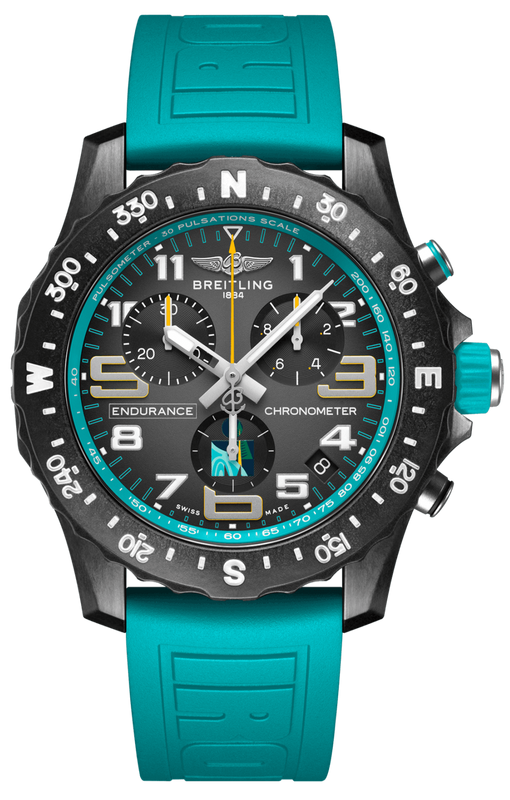Breitling Endurance Pro Ironman 70.3 World Championship Grey Dial Turquoise Rubber Strap Watch for Men - X823105C1M1S1 Buy Now By Breitling