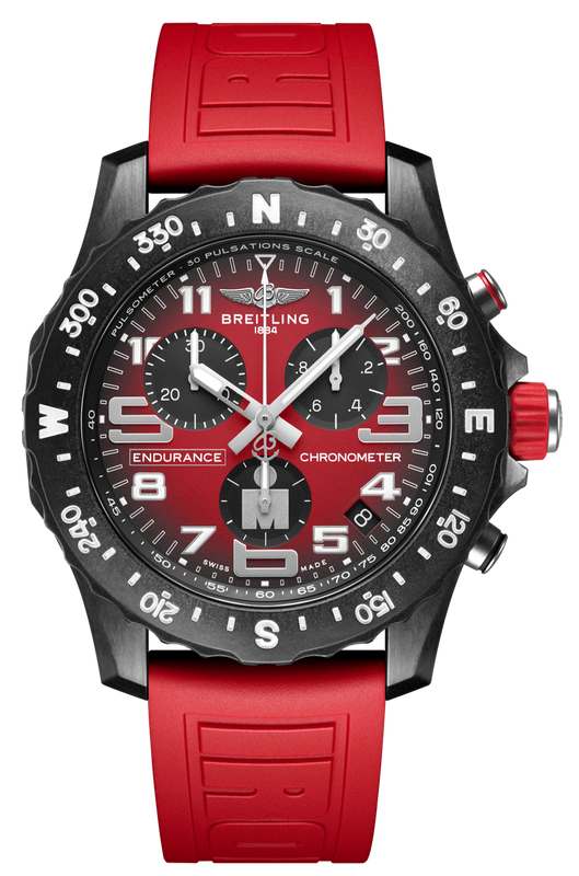 Breitling Endurance Pro Ironman Red Dial Red Rubber Strap Watch for Men - X823109A1K1S1 Buy Now By Breitling