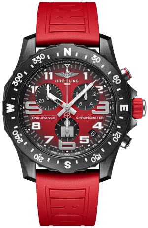 Breitling Endurance Pro Ironman Red Dial Red Rubber Strap Watch for Men - X823109A1K1S1 Buy Now By Breitling