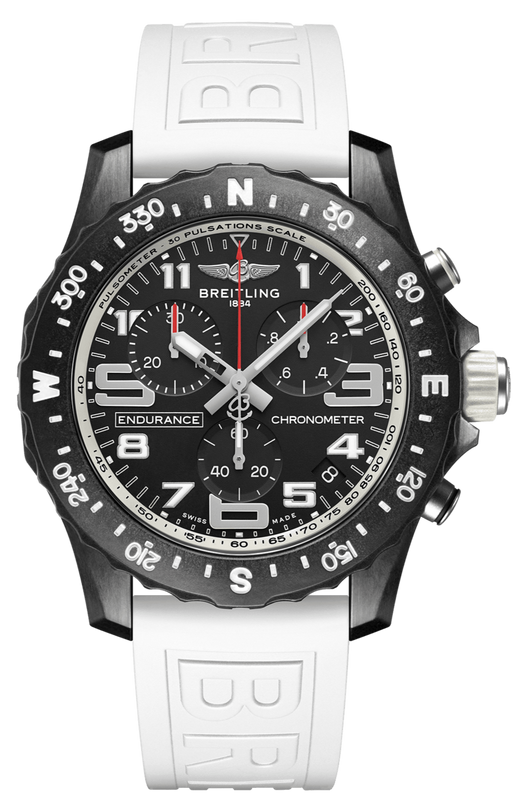 Breitling Endurance Pro Black Dial White Rubber Strap Watch for Men - X82310A71B1S1 Buy Now By Breitling