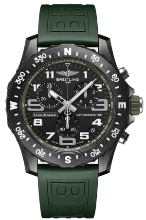Breitling Endurance Pro Black Dial Green Rubber Strap Watch for Men - X82310D31B1S1 Buy Now By Breitling
