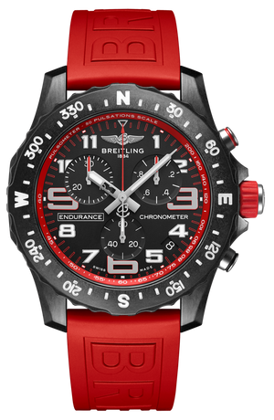 Breitling Endurance Pro Black Dial Red Rubber Strap Watch for Men - X82310D91B1S1 Buy Now By Breitling
