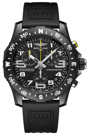 Breitling Endurance Pro Black Dial Black Rubber Strap Watch for Men - X82310E51B1S1 Buy Now By Breitling