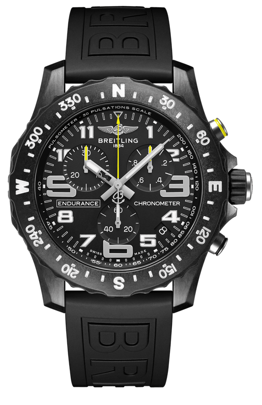 Breitling Endurance Pro Black Dial Black Rubber Strap Watch for Men - X82310E51B1S1 Buy Now By Breitling