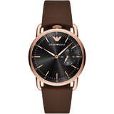 Emporio Armani Aviator Quartz Black Dial Brown Leather Strap Watch For Men - AR11337 Buy Now By Emporio Armani