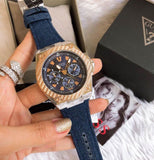 Guess Legacy Analog Blue Dial Blue Denim Strap Watch for Men - W1058G1 Buy Now By Guess