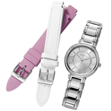 Guess Montage Quartz Silver Dial Silver Steel Strap Watch For Women - GW0588L2 Buy Now By Guess