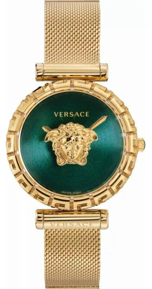Versace Palazzo Empire Greca Green Dial Gold Mesh Bracelet Watch for Women - VEDV00819 Buy Now By Versace