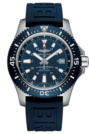 Breitling Superocean 44mm Diver Pro III Special Mariner Blue Dial Blue Rubber Strap Mens Watch - Y1739316/C959 Buy Now By Breitling