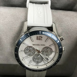 Michael Kors Berkley Chronograph Silver Dial White Rubber Strap Watch For Women - MKO1040 Buy Now By Michael Kors