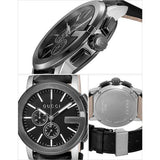 Gucci G Chrono Black Dial Black Leather Strap Watch For Men - YA101205 Buy Now By Gucci