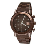 Gucci G Chrono Brown Dial Brown Steel Strap Watch For Men - YA101341 Buy Now By Gucci