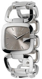 Gucci G Brown Square Brown Dial Silver Steel Strap Watch For Women - YA125402 Buy Now By Gucci